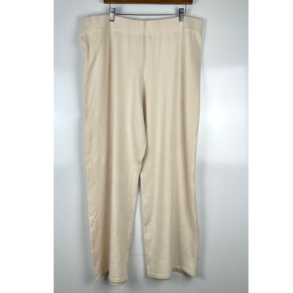 Express Super High Waisted Wide Leg Pants Cream Women's Size XL NWT Supersoft